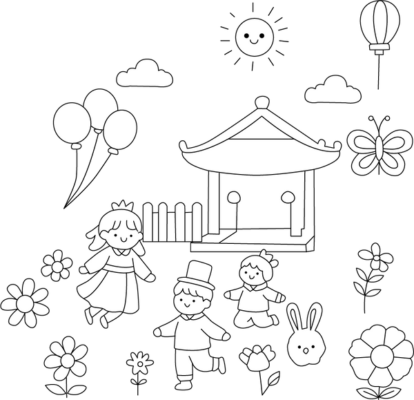 Spring Festivals Coloring Page – fun and educational printable for children