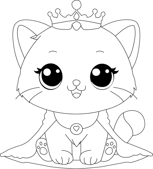 Cute Kitty Coloring Page – fun and educational printable for children