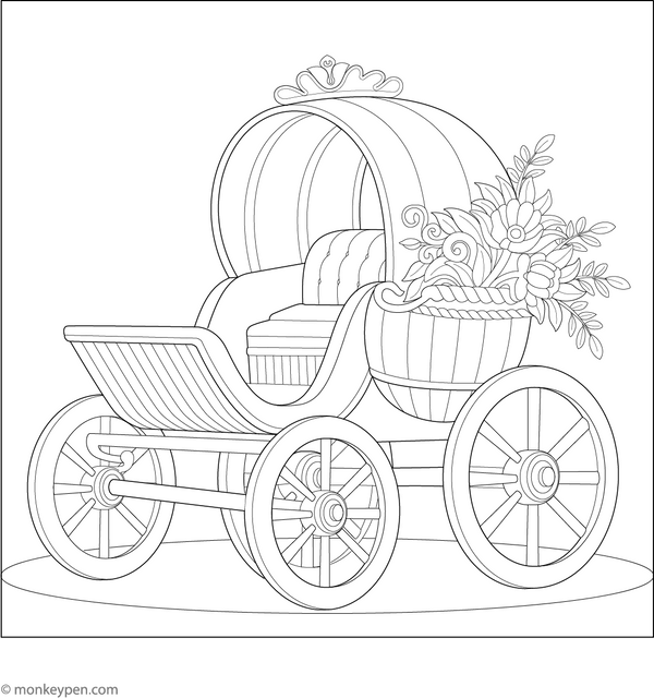 Royal Carriage Coloring Page