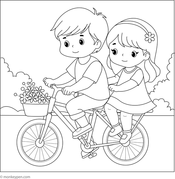 Bicycle Colouring Book