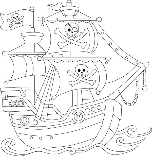 Pirate Ship coloring page – fun and educational printable for children