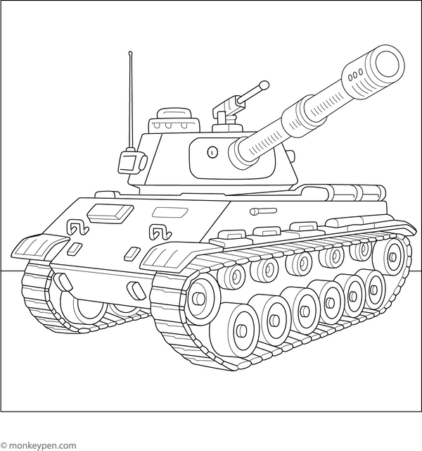 Army Tank Coloring Page