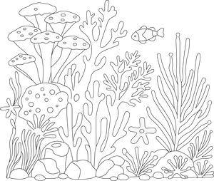 Coral Reef coloring page – fun and educational printable for children