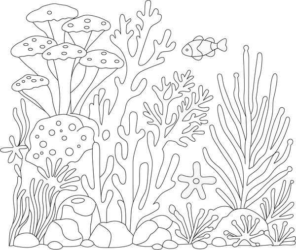 Coral Reef coloring page – fun and educational printable for children