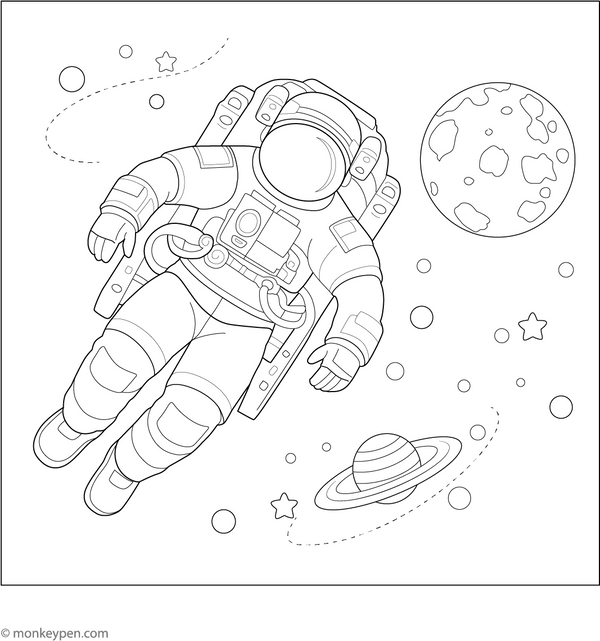Astronaut Coloring Page