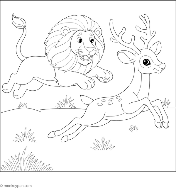 Printable Lion Coloring Book