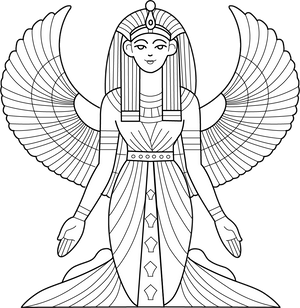 Egyptian Goddess Symbols And Myth coloring page – fun and educational printable for children