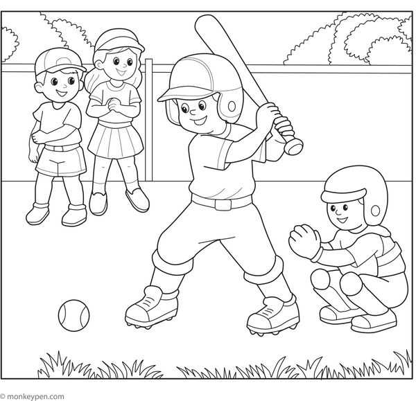 Baseball Coloring Page