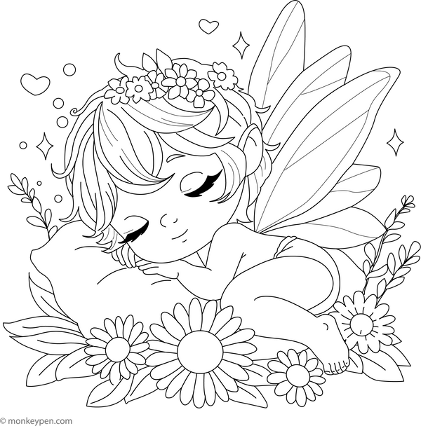 Fairy Coloring Book - Print at Home