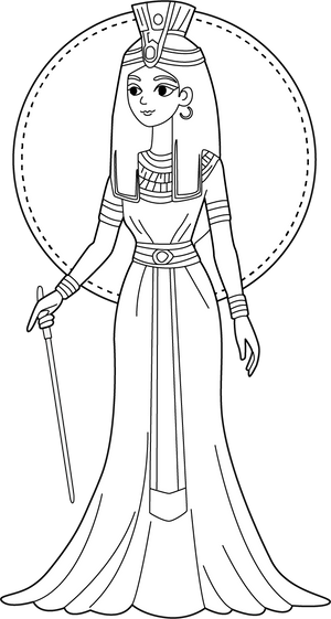 Ancient Egypt Goddess coloring page – fun and educational printable for children
