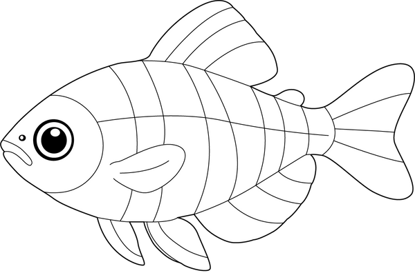 Neon Tetra coloring page – fun and educational printable for children