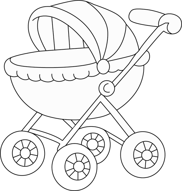 Baby Pram coloring page – fun and educational printable for children