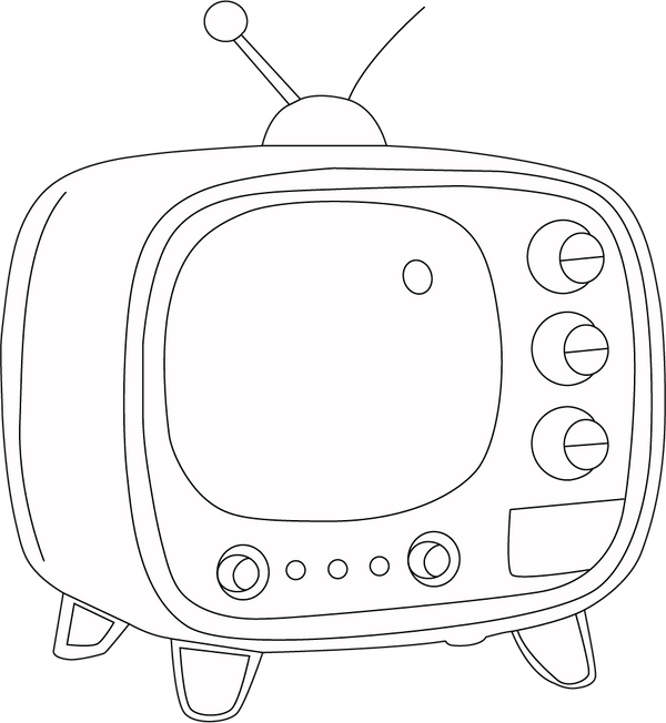 Television coloring page – fun and educational printable for children