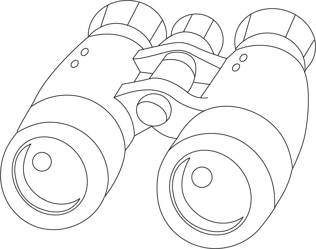 Binoculars Coloring Page