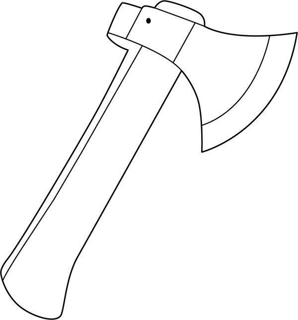 Axe coloring page – fun and educational printable for children