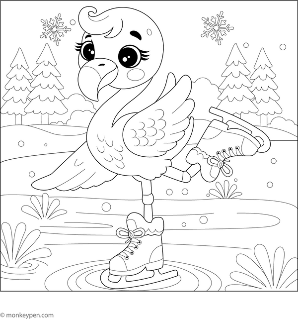 Printable Flamingo Coloring Book