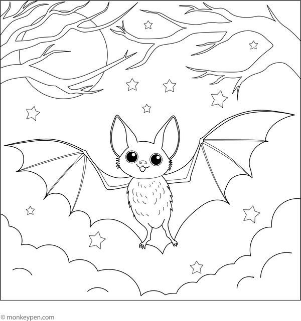 Downloadable Bat Coloring Book