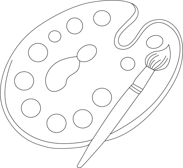 Artist Palatte coloring page – fun and educational printable for children