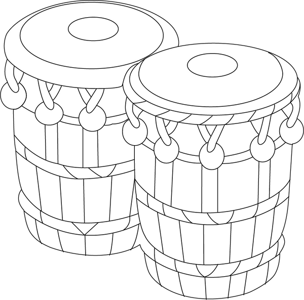 Bongo Drums coloring page – fun and educational printable for children