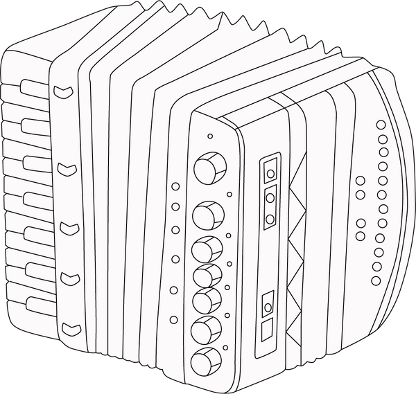 Accordion coloring page – fun and educational printable for children
