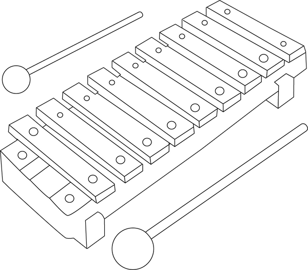Xylophone Coloring Page – fun and educational printable for children