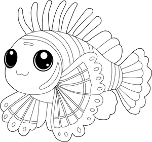 Lionfish coloring page – fun and educational printable for children