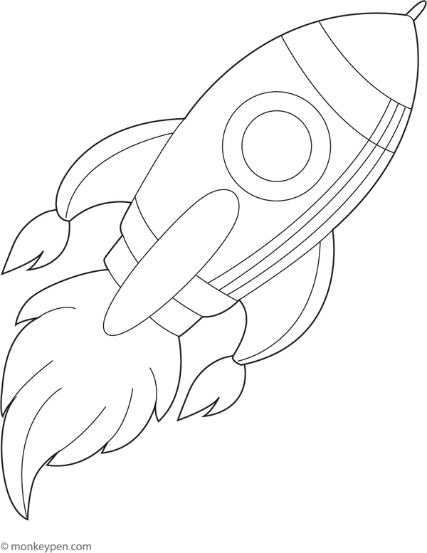 Rocket Coloring Page