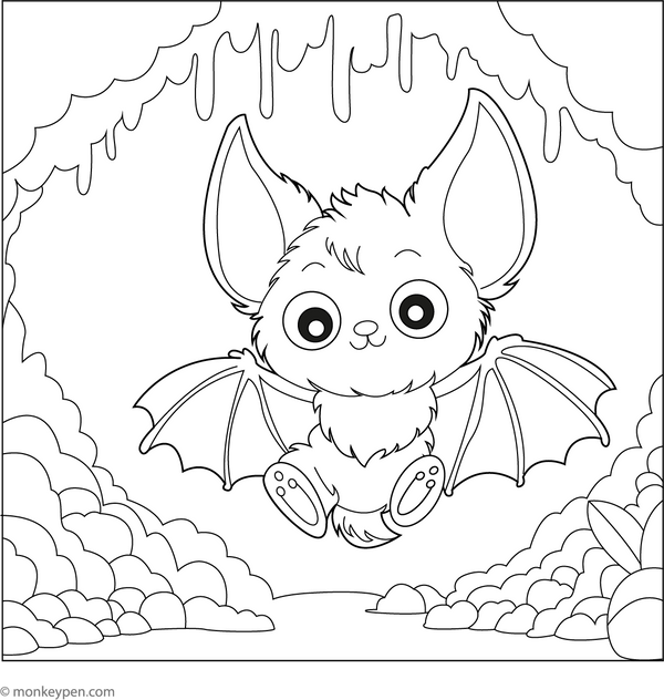 Downloadable Bat Coloring Book