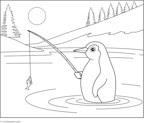 Penguin Coloring Book – Printable PDF