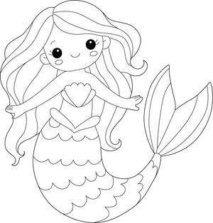 Mermaid coloring page – fun and educational printable for children