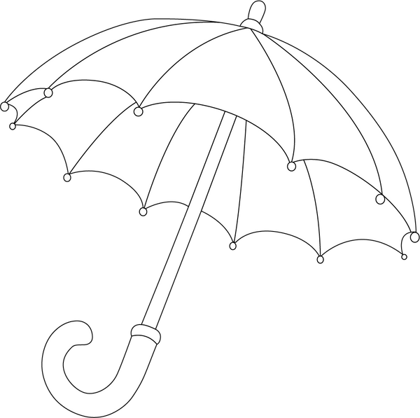Umbrella Coloring Page – fun and educational printable for children