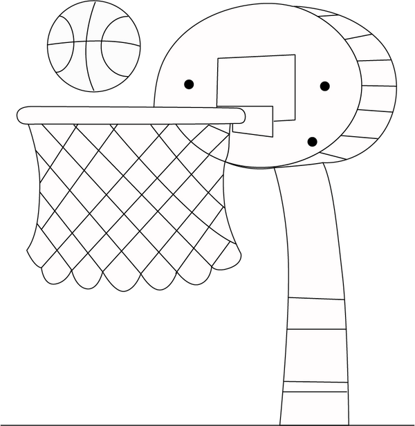 Basketball Net coloring page – fun and educational printable for children