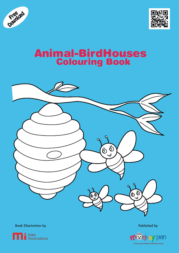Downloadable Animal Homes Coloring Book
