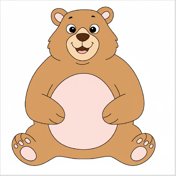 Easy bear drawing for kids step by step, cute teddy bear sketch tutorial, simple animal drawing for beginners