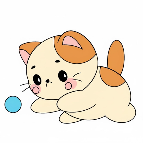 How to draw a cat step by step for kids, simple cute cat drawing tutorial, easy animal sketch for beginners