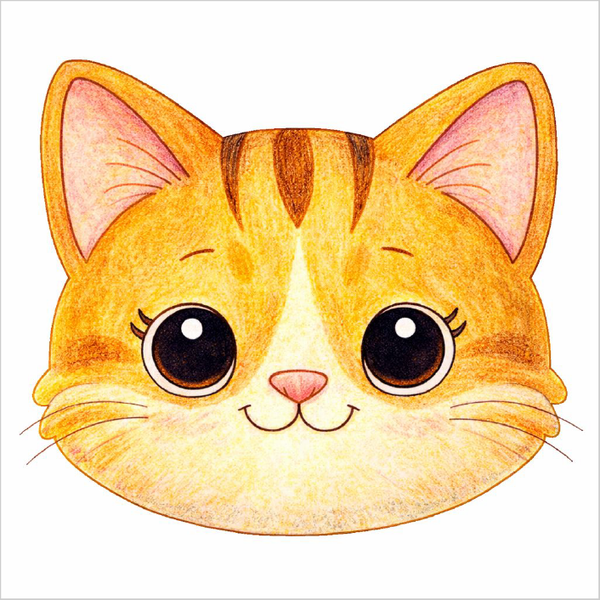 How to Draw a Cat Face – Easy Cute Animal Drawing for Kids