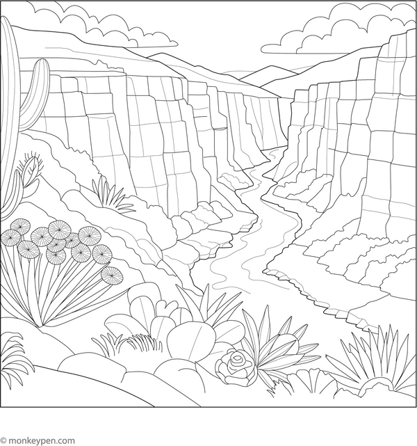 Copper Canyon Coloring Page