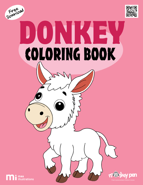 Free Printable Donkey Coloring Book PDF