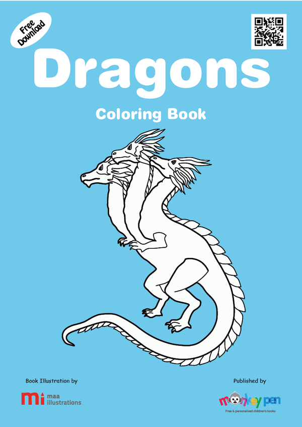 Printable Dragons Coloring Book