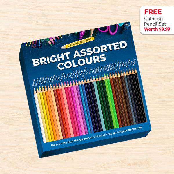 Bright Assorted Colour Pencils Set