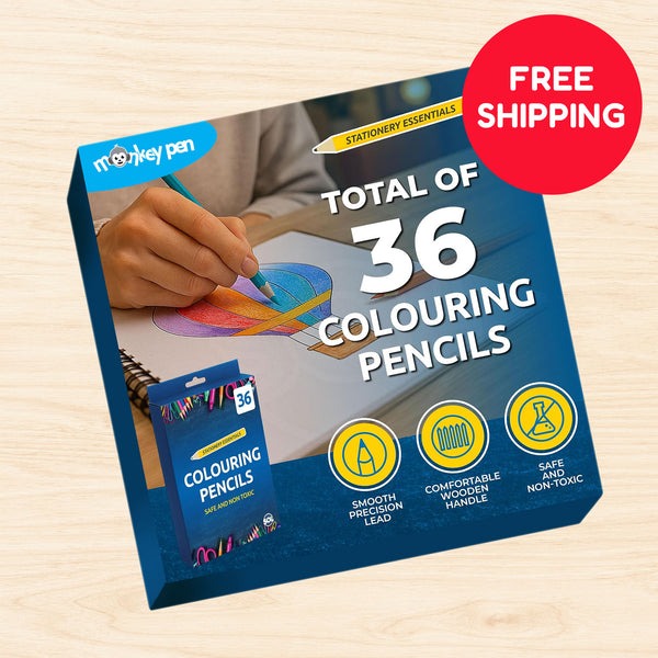 Jumbo Coloring Book Bundle - 5 Themed Printed Books + Free Coloring Pencils Set + Free Shipping!