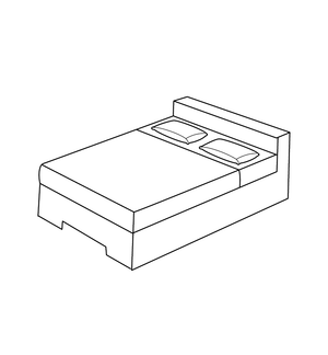 Bed and cot with pillows on it coloring page – fun and educational printable for children
