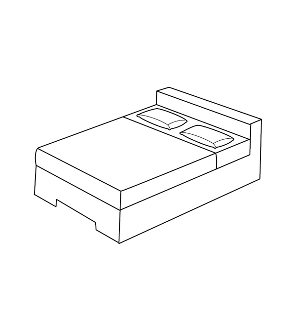 Bed and cot with pillows on it coloring page – fun and educational printable for children