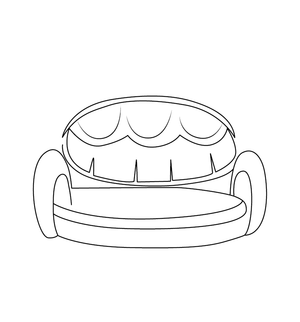 Sofa coloring page – fun and educational printable for children