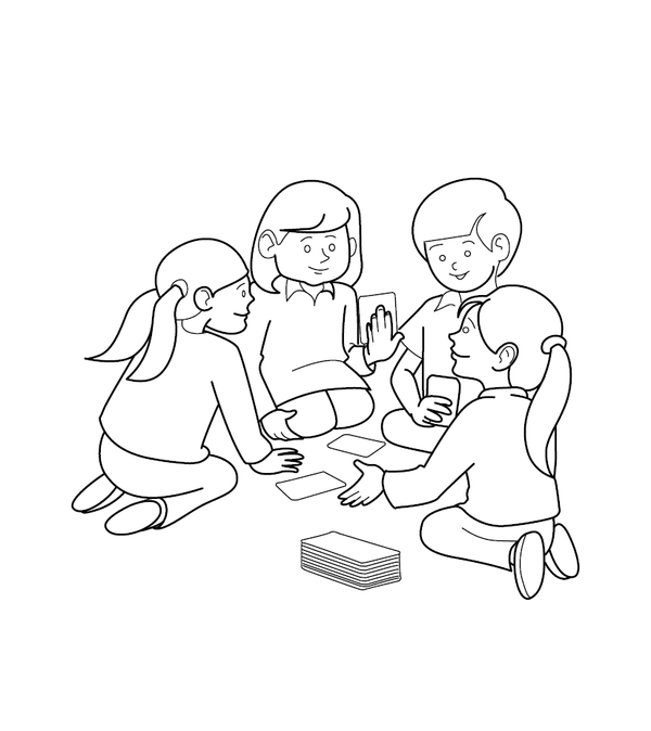 Card Game Coloring page – fun and educational printable for children
