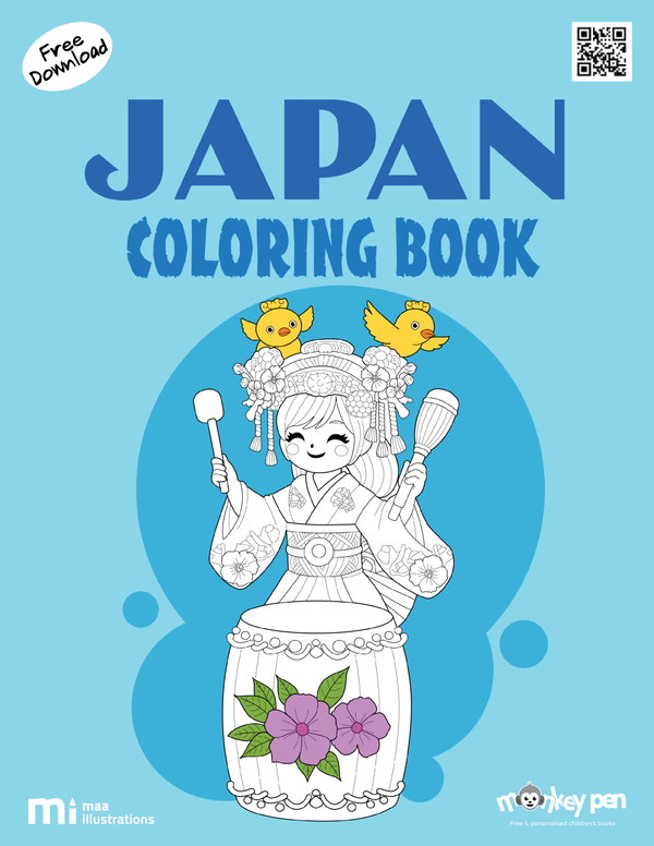 Japan Coloring Book