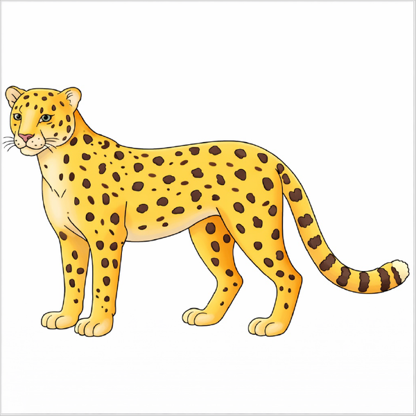 How to draw a leopard step by step for kids, easy Amur leopard drawing tutorial, simple wild cat sketch guide for beginners