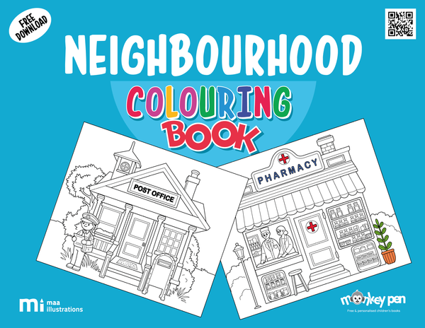 Neighbourhood Coloring Book - Printable PDF