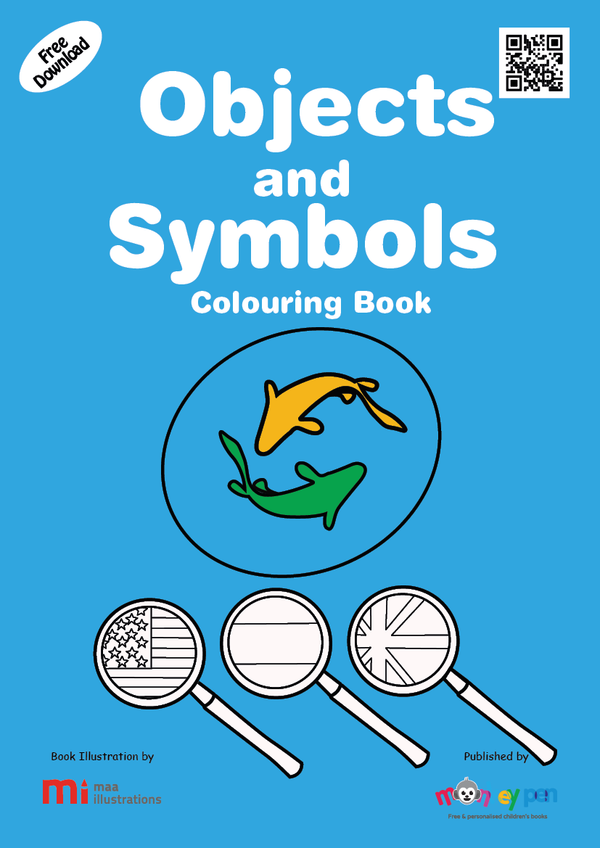 Objects and Symbols Coloring Book