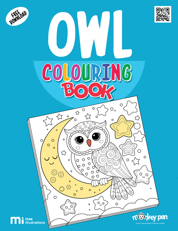 Owl Coloring Book - Instant Download